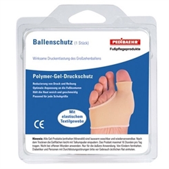 PediBaehr Polymer Gel Ballenschale bedeckt, Druckschutz für den großen Zeh, Großzehenballen, 1 Stück 