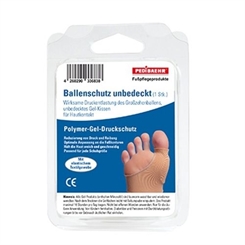 PediBaehr Polymer Gel Ballenschale unbedeckt, Druckschutz für den großen Zeh, Großzehenballen, groß, 1 Stück 