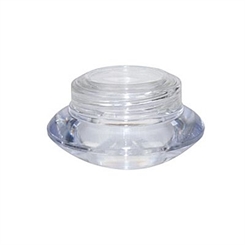 Leere Dose, Kosmetikdose, Plastikdose, Cremedose 6 ml oval-klar