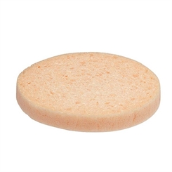 2x Abschminkschwamm, apricot beige, Ø 8.5 cm, 1 cm dick, Masken Entfernung, Kosmetikschwamm, Gesichts/ Augen Make up 