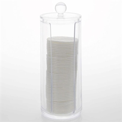 Wattepadspender Kosmetex, Acryl, Behälter f. Wattepads Halterung, Aufbewahrung, Höhe 16,8 cm 