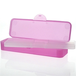 Kosmetex, Aufbewahrungsbox pink Kosmetex, für Feilen und Schminkpinsel, herausnehmbarer Fachboden, Pinselbox Pink