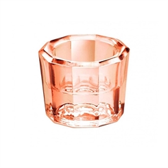 Dappenglas, zum anrühren mischen von Wimpernfarbe, Acrylpulver, Liquid, Dappen Dish Glas Rosa Rosa