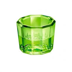 Dappenglas, zum anrühren mischen von Wimpernfarbe, Acrylpulver, Liquid, Dappen Dish Glas Grün