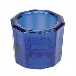 Dappenglas, zum anrühren mischen von Wimpernfarbe, Acrylpulver, Liquid, Dappen Dish Glas Blau