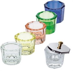 Dappenglas, zum anrühren mischen von Wimpernfarbe, Acrylpulver, Liquid, Dappen Dish Glas 