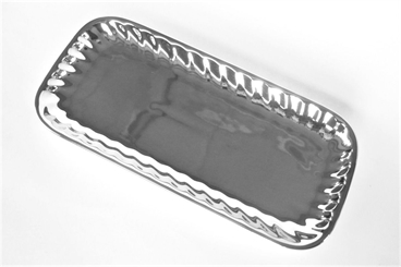 Kammschale "Platino" Porzellan silber platin Bauteil Garnitur Bad Accessoires 