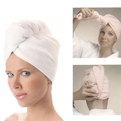 HaarTurban Kosmetex, ein Teddyplüsch Microfaser Haartuch, schnelltrocknend, Handtuch für die Haare mit Schlaufe, 