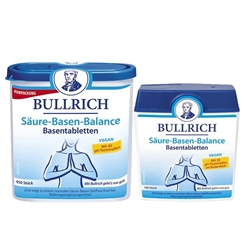 Bullrich Basentabletten, Säure-Basen-Haushalt, Vegan basisches Basenerzeugnis, mit Teststreifen im Bodenfach 