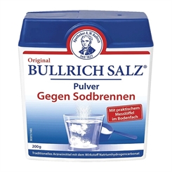 Bullrich Salz Pulver gegen Sodbrennen, Säure-Basen-Haushalt, basische Magentabletten, mit Messlöffel im Bodenfach 