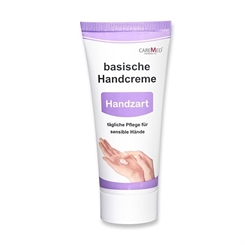 CareMed Handzart 75ml, basische Handcreme, Handpflegecreme für sensible Hände, 