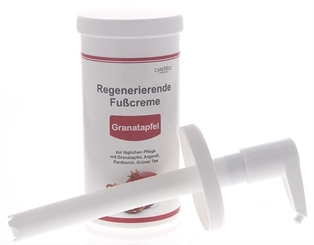 CareMed Regenerierende Fußcreme, mit Granatapfel Fußpflegecreme für sensible Füße, 450ml mit Spender 