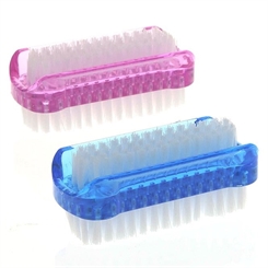 Nagelbürste Kosmetex aus Kunststoff, robust mit weißen Nylon-Borsten 