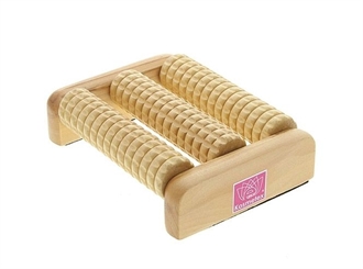 Holz Massage Kosmetex Fußroller für Fussmassage zur Anregung der Fußreflexzonen Klein