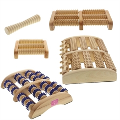 Holz Massage Kosmetex Fußroller für Fussmassage zur Anregung der Fußreflexzonen 