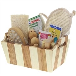 Dekorative Geschenksets für Bad oder Sauna mit Badezubehör, Saunazubehör, Kosmetex Bade- und Pflegeset 