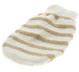 Reinigungshandschuh für sanftes Reinigen und Peeling Massage, Peelinghandschuh, Baumwolle und Leinen 