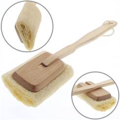 Luffa Bürste Kosmetex, Rückenbürste, Badebürste mit Stiel, abnehmbar 