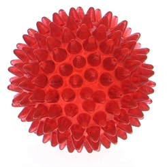 Noppenball Rot, Akupressurball, Igelball, 7.5cm groß Massageball mit Noppen für Reflexzonen-Massage Rot