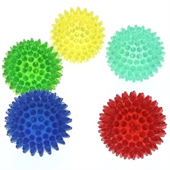 Noppenball, Akupressurball, Igelball, klein 5 cm Massageball mit Noppen für die Reflexzonenmassage Rosa