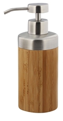 Tiki Style Seifenspender Kosmetex, aus edlem Bambus mit Edelstahl 