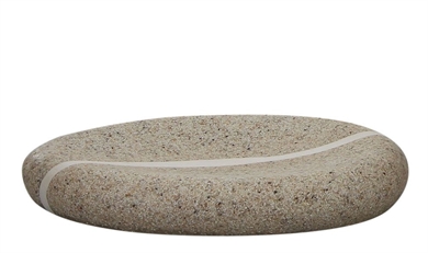 Seifenschale Meersand, Kosmetex Bad Seifen-Ablage, oval 