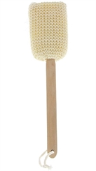 Sisal Schwamm am Stiel zum Peelen, Schrubben, Einseifen und Baden Sisalbürste Badebürste Peelingschwamm 