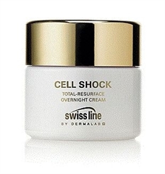 Swiss line Cell Shock Total Resurface Overnight Cream, Anti-Aging Lifting, strafft die Haut, gegen Hautalterung, Nachtcreme, 50ml 