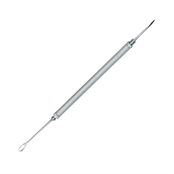 Komedonenheber Kosmetex mit Milienmesser zum Öffnen verschlossener Poren. Doppelseitig, beide umschraubbar. 