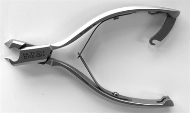 HiTech Design Kopfschneider Eckenzange für feste Nägel Nagelzange für die Fußpflege 