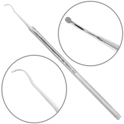 Eckenheber für Fußpflege, gebogen Mikrospatel, Löffel für die Pediküre. 