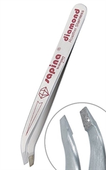 Diamant Pinzette Kosmetex Sapina Diamond, mit Diamantbeschichtung der Greiffläche Gebogen 10cm