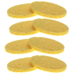 2x ovaler Schwamm Groß 11x8 cm zum Abschminken, Gesicht u. Auge, Kosmetex Kosmetikschwamm, Abnahme von Masken 