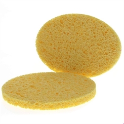 2x ovaler Schwamm Groß 11x8 cm zum Abschminken, Gesicht u. Auge, Kosmetex Kosmetikschwamm, Abnahme von Masken 