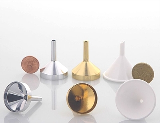 Mini Metall Parfümtrichter Kosmetex, kleiner Trichter 3 cm zum umfüllen 