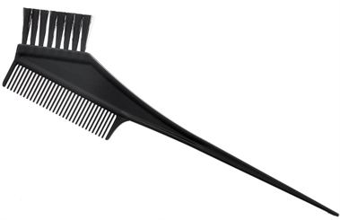 Haarfärbepinsel mit Kamm für das Haare färben, schwarz, 22cm 