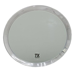 Runder 7-fach Kosmetik-Spiegel Ø 23cm, Kosmetex mit verschiedenen Vergrößerung und Saugnäpfen. 