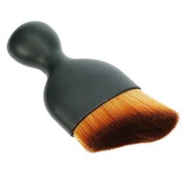 Kontur Rouge Puderpinsel mit Kappe, schrägen Haar, Kosmetex Rougepinsel f. Reise, Tasche mit superdichtem, weichem Torayhaar 