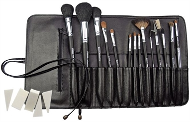 14 Kosmetik Pinsel, Kosmetikpinsel Set Professionell, Make up Pinselset mit Tasche, Kunstleder 