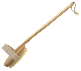 Rückenbürste, Badebürste, Holz, Stiel ist abnehmbar, 42cm, Kosmetex 
