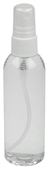 Leere Kunststoff-Flasche mit Sprühkopf, Kosmetex Zerstäuber-flasche, leer, rund, klar, 100 ml 