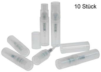 Taschenzerstäuber, Proben Parfüm-Zerstäuber f. Unterwegs Kosmetex Pump-Zerstäuber, leer 2 ml 