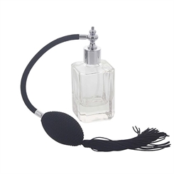 Zerstäuber für 50ml Parfüm, Kosmetex Flacon mit Ball. Pumpzerstäuber mit Quaste, für Raumduft etc. 