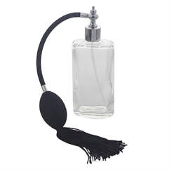 Zerstäuber für Parfüm, Kosmetex Flacon mit Ball mit Quaste Ovaler Pumpzerstäuber für Parfüm etc., 100ml 