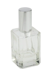 Kubischer Zerstäuber, Kosmetex Flakon 50ml für Parfüm quadratisch, Gesichtswasser, leer mit Zerstäuber 