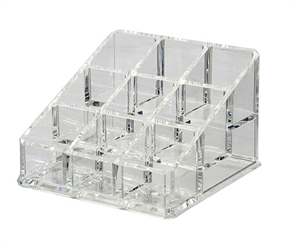 Kosmetik Accessoire Ständer, Acryl Organizer, 9x9cm, leer 