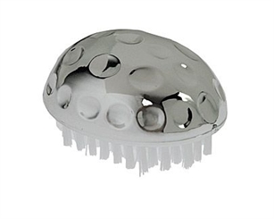 Handwaschbürste mit weißen Nylon-Borsten, Kosmetex Nagelbürste im griffigen Golfball-Design 