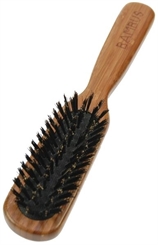 Haarbürste mit Naturborsten, aus Bambusholz mit pneumatischem Gummikissen 