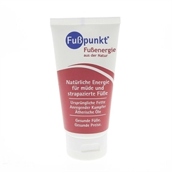 Fußpunkt Fußenergie aus der Natur, Fußcreme für müde, schwitzende und strapazierte Füße, 75 ml 