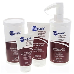 Fußpunkt Fußcreme mit Lipiden, 10% Urea Intensivpflege bei sensibler und trockener Haut, 